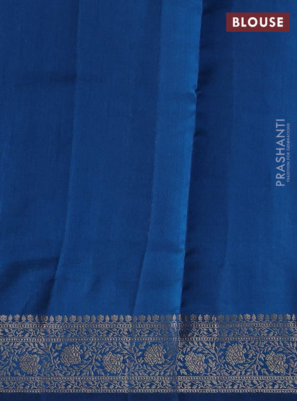 Peacock Blue Chiniya Silk - Buttas