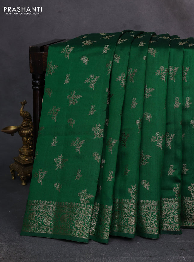 Green Chiniya Silk - Buttas