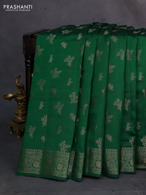 Green Chiniya Silk - Buttas