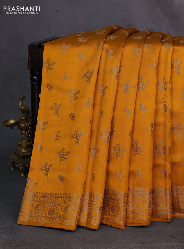 Mustard Chiniya Silk - Buttas