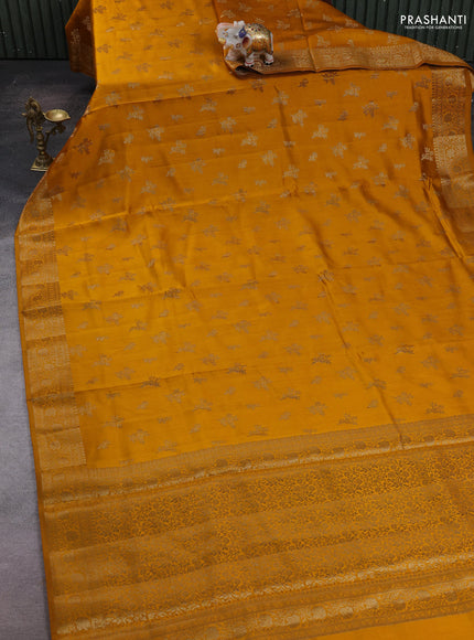 Mustard Chiniya Silk - Buttas