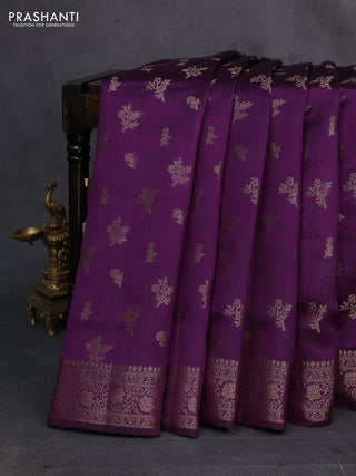 Purple Chiniya Silk - Buttas