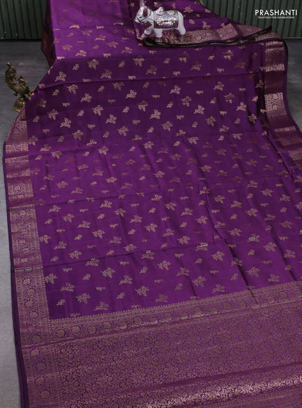 Purple Chiniya Silk - Buttas