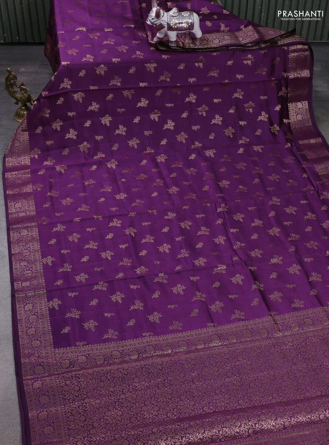 Purple Chiniya Silk - Buttas