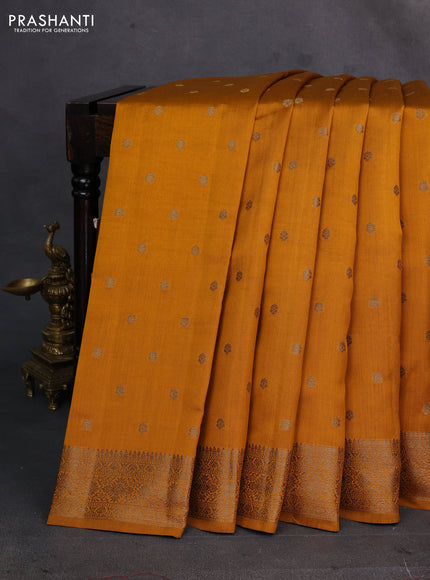 Mustard Chiniya Silk - Buttas