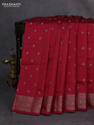 Red Chiniya Silk - Buttas