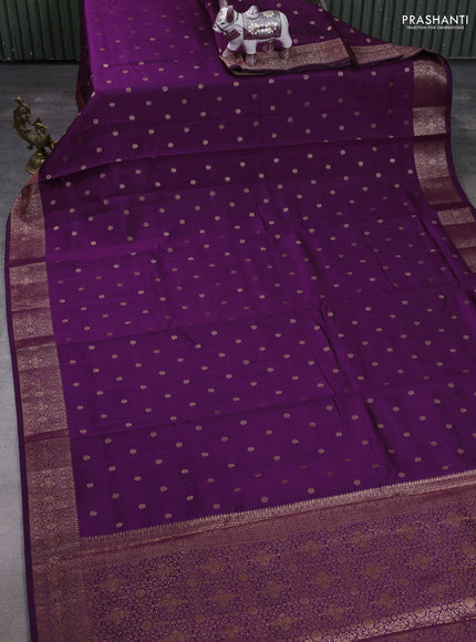 Purple Chiniya Silk - Buttas