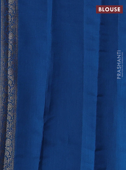 Peacock Blue Chiniya Silk - Buttas