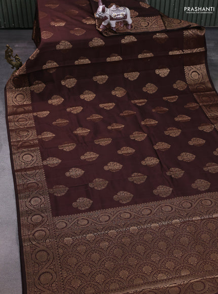Coffee Brown Chiniya Silk - Buttas