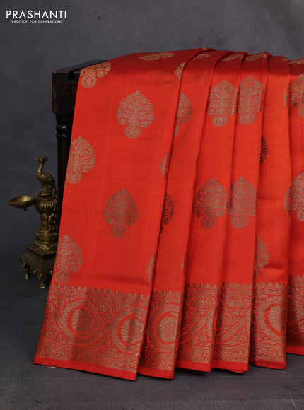 Orange Chiniya Silk - Buttas