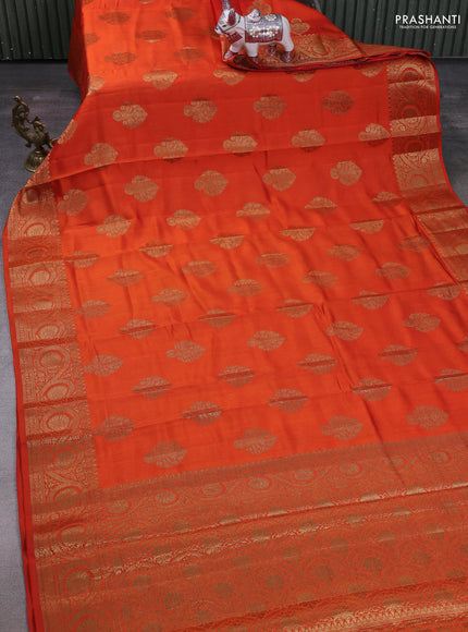 Orange Chiniya Silk - Buttas