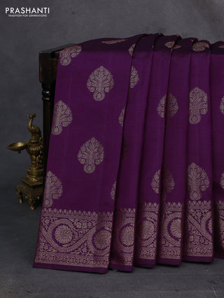 Purple Chiniya Silk - Buttas