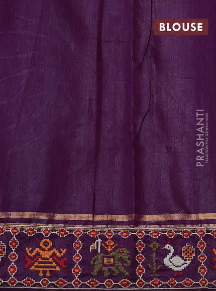 Purple Pure Dupion Silk - Embroidery