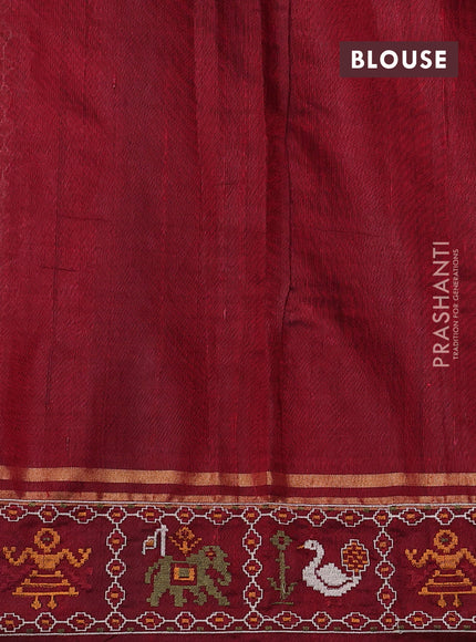 Red Pure Dupion Silk - Embroidery