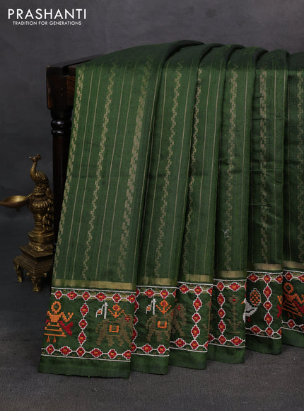 Green Pure Dupion Silk - Embroidery