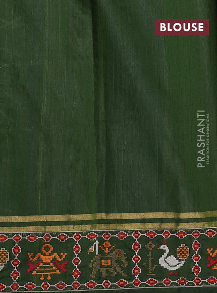 Green Pure Dupion Silk - Embroidery