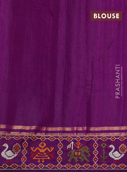 Purple Pure Dupion Silk - Embroidery