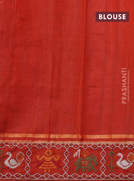Orange Pure Dupion Silk - Embroidery