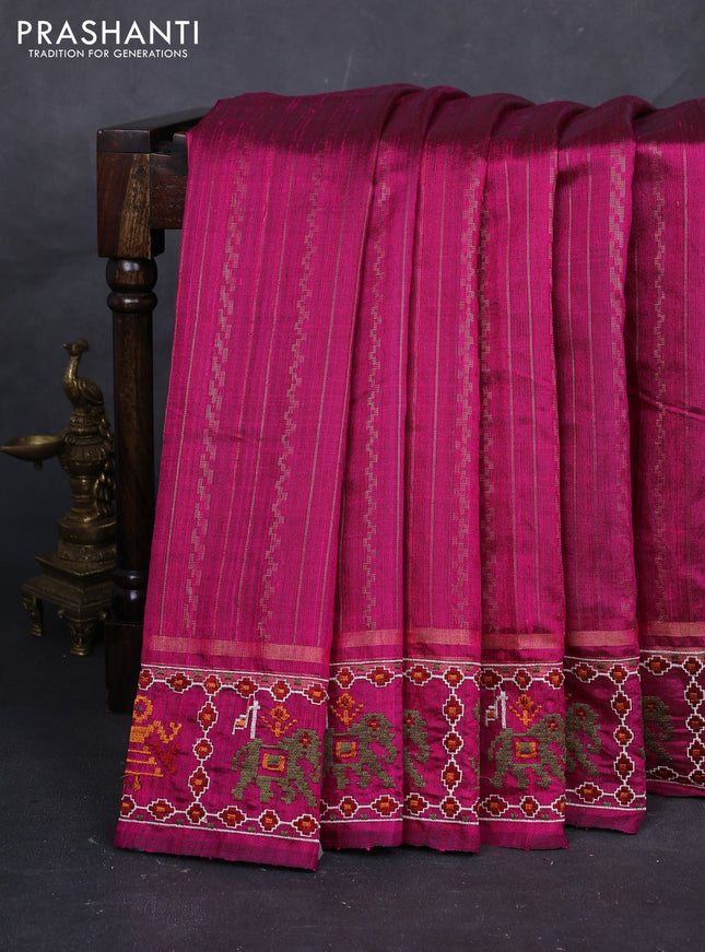Pink Pure Dupion Silk - Embroidery