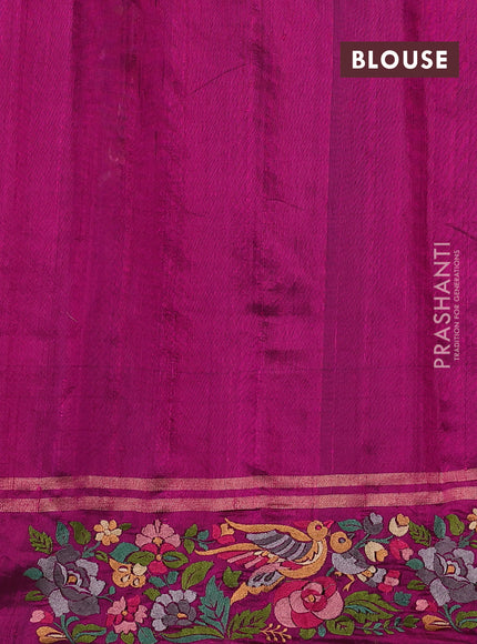 Pink Pure Dupion Silk - Embroidery