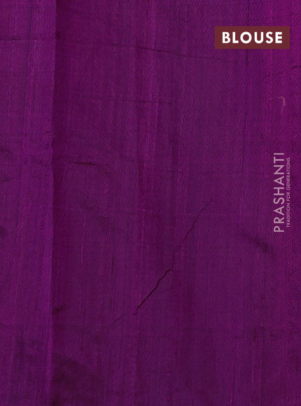 Purple Pure Dupion Silk - Embroidery