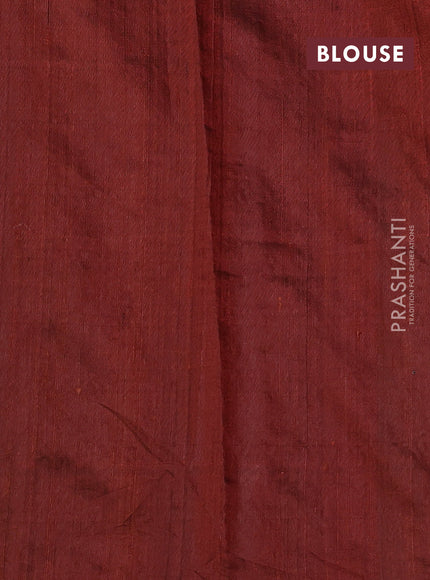Brown Pure Dupion Silk - Embroidery