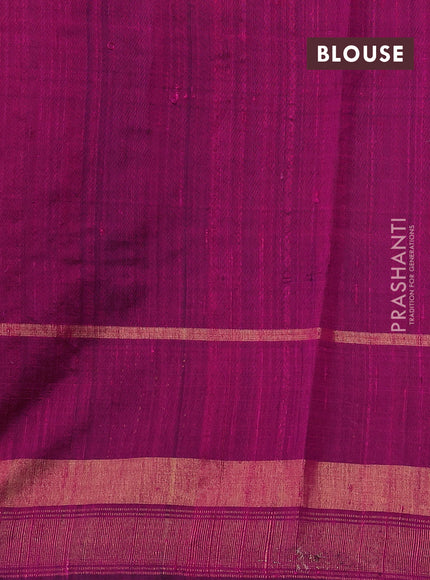 Purple & Pink Pure Dupion Silk - Embroidery