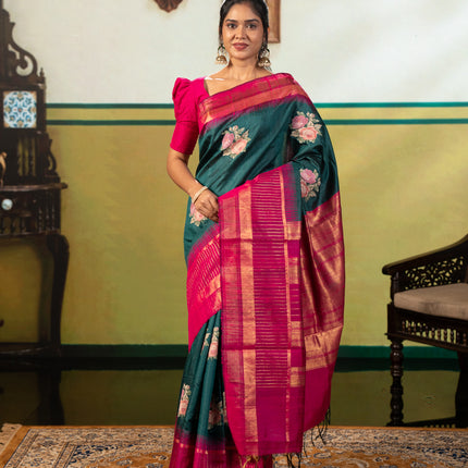 Collection image for: Embroidered Dupion Silk Sarees