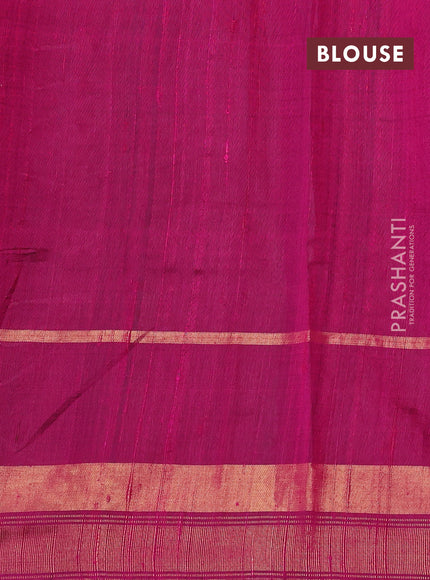 Green & Pink Pure Dupion Silk - Embroidery
