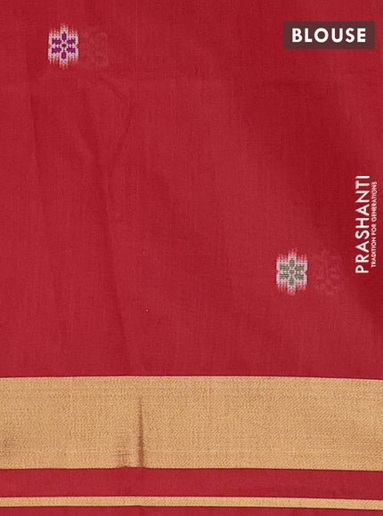 Red Semi Dupion Saree