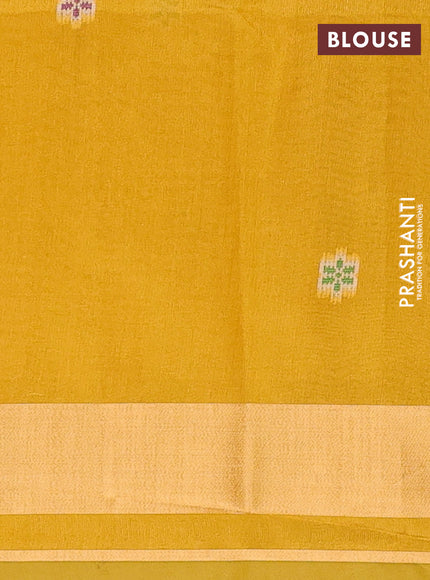Mustard Yellow Semi Dupion Saree