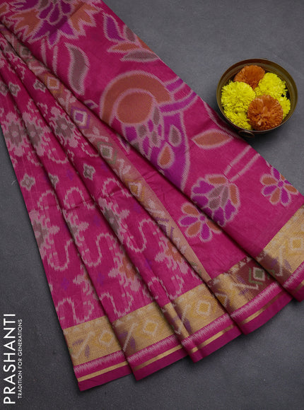 Pink Semi Dupion Saree