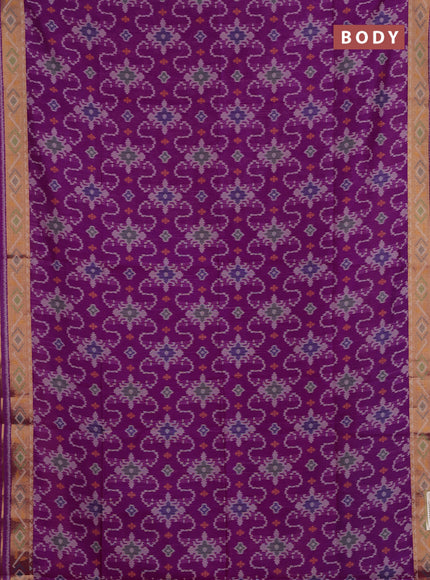 Magenta Pink Semi Dupion Saree