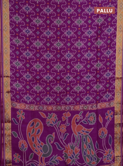 Magenta Pink Semi Dupion Saree