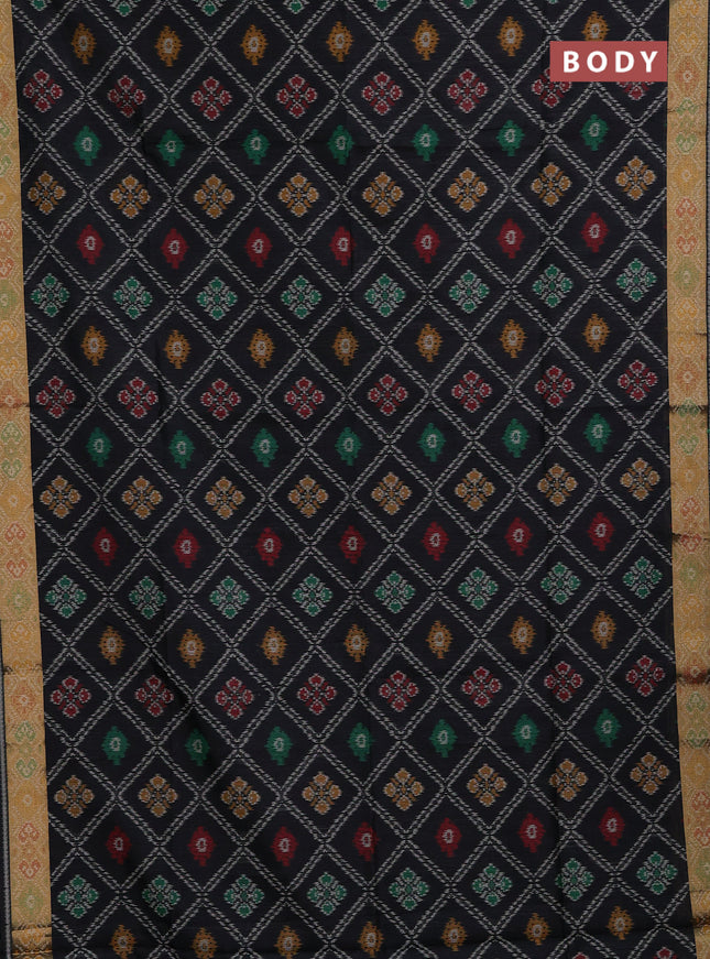 Black Semi Dupion Saree