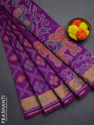Magenta Pink Semi Dupion Saree