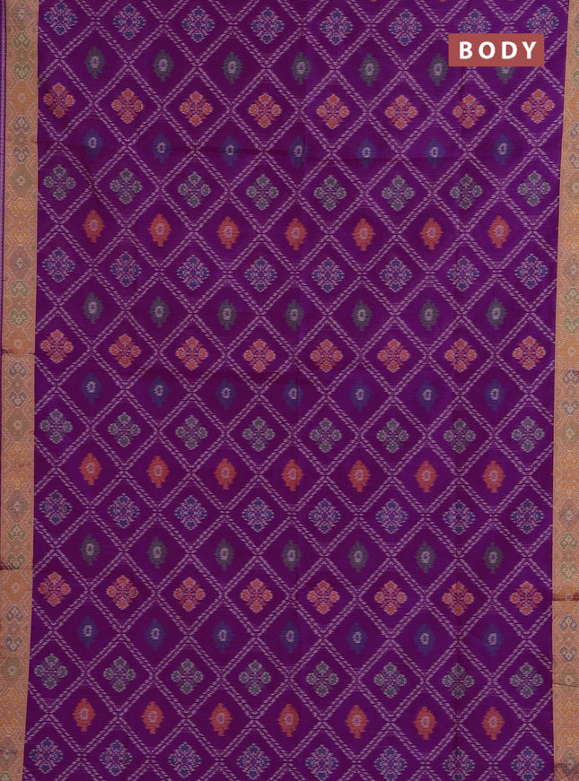 Magenta Pink Semi Dupion Saree