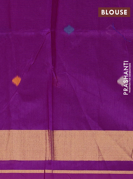 Magenta Pink Semi Dupion Saree