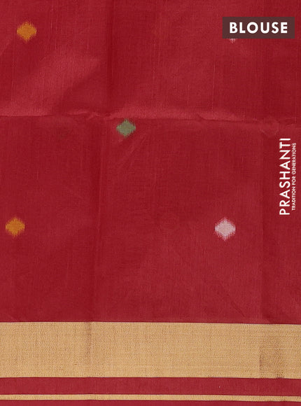 Red Semi Dupion Saree