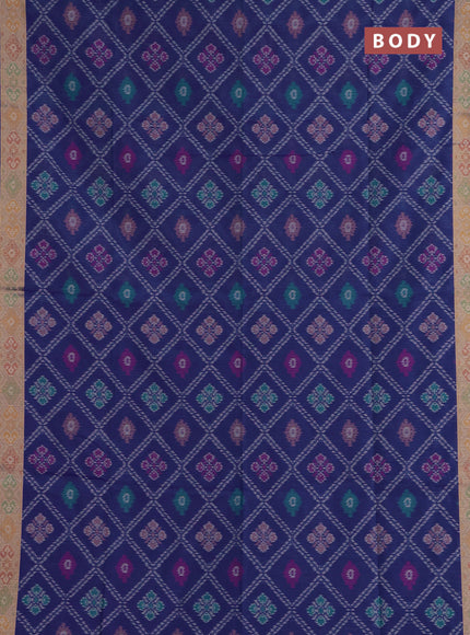 Blue Semi Dupion Saree
