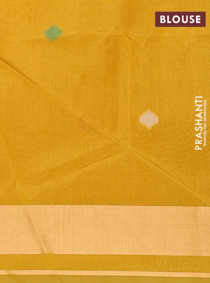 Mustard Yellow Semi Dupion Saree
