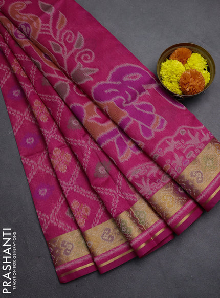 Pink Semi Dupion Saree