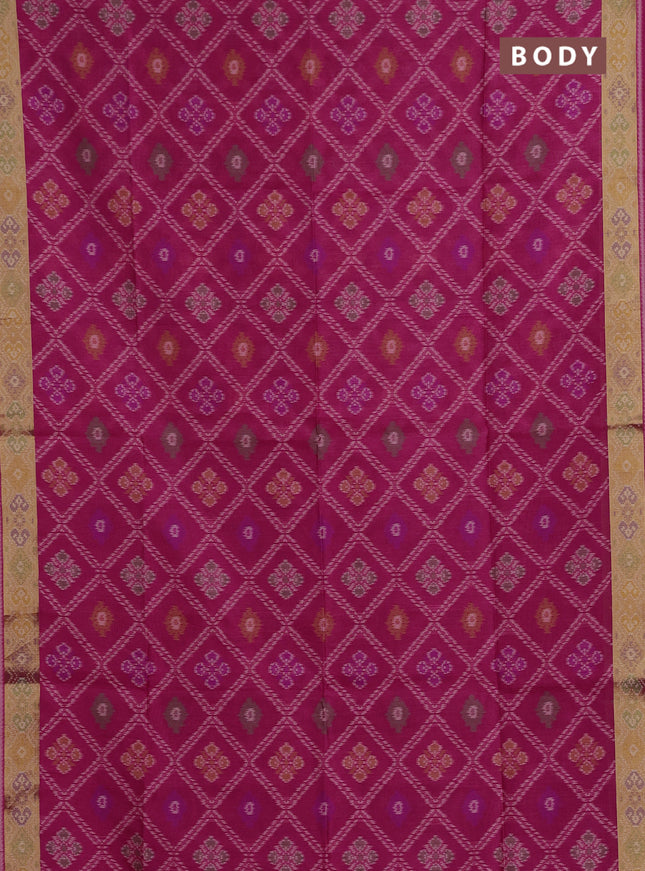Pink Semi Dupion Saree