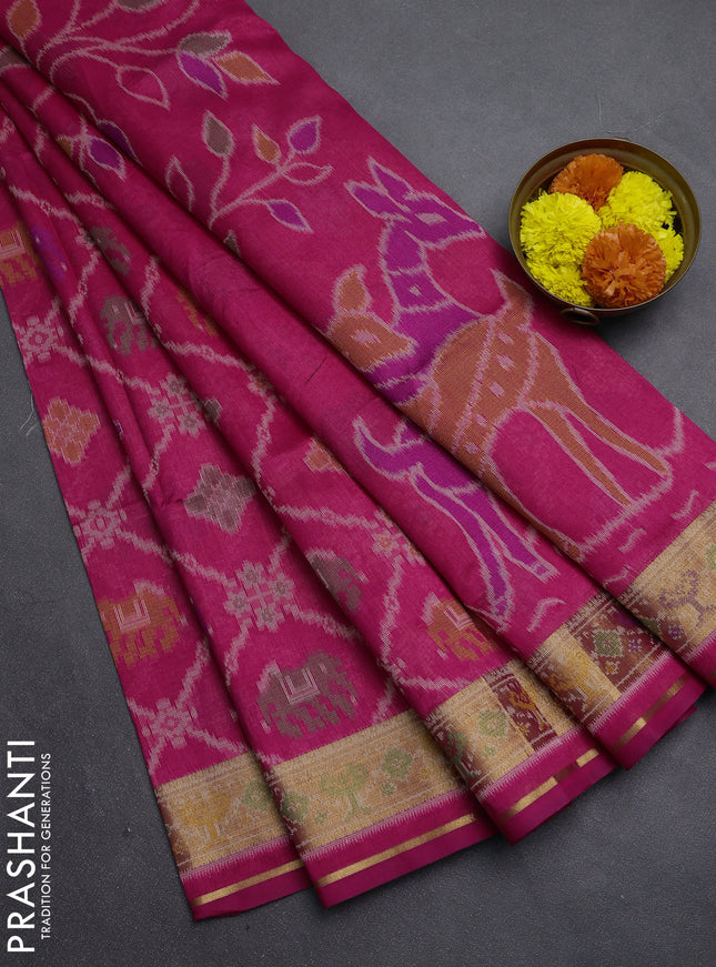 Pink Semi Dupion Saree