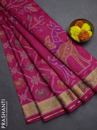 Pink Semi Dupion Saree