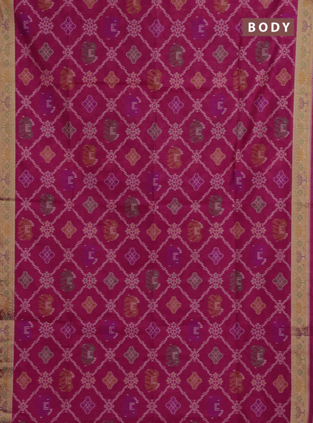 Pink Semi Dupion Saree