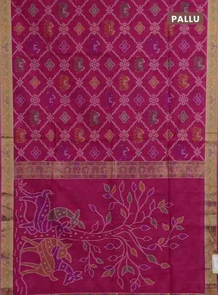 Pink Semi Dupion Saree