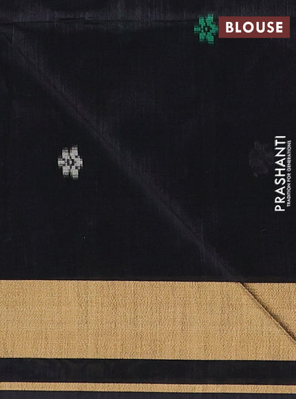 Black Semi Dupion Saree