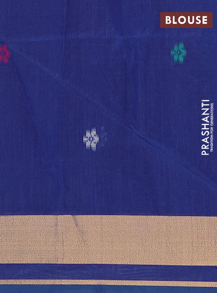 Blue Semi Dupion Saree