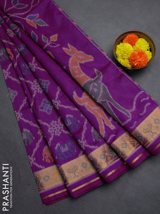 Magenta Pink Semi Dupion Saree